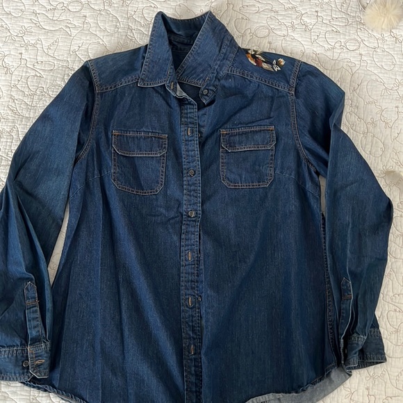 Pendleton embroidered chambray denim shirt - Picture 1 of 6